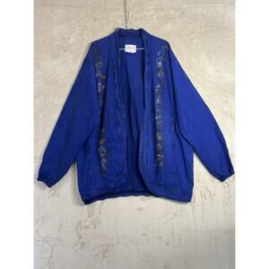 Sundance Denim Wear XL Jacket Oversized Blue Acid Wash Painted Vintage‎ 80's